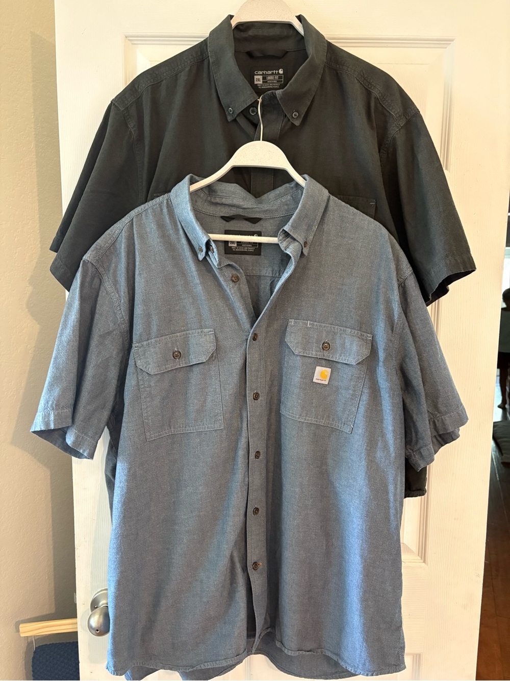 Big & Tall Carhartt Loose-Fit Midweight Button-Front Short-Sleeve Shirts